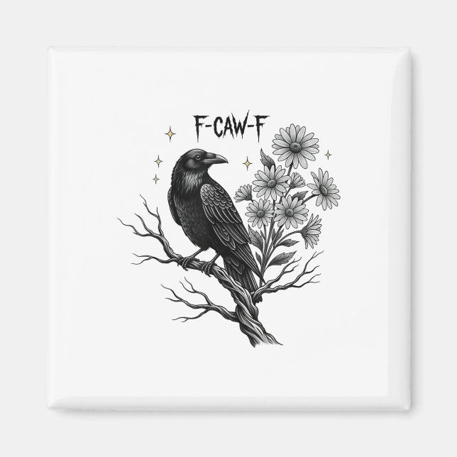 Imán Black Crow F-caw-f Halloween _1 (Frente)