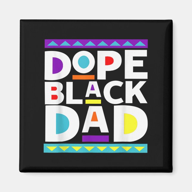 Imán Black Dad New Dad Fathers Day Gift African America (Frente)