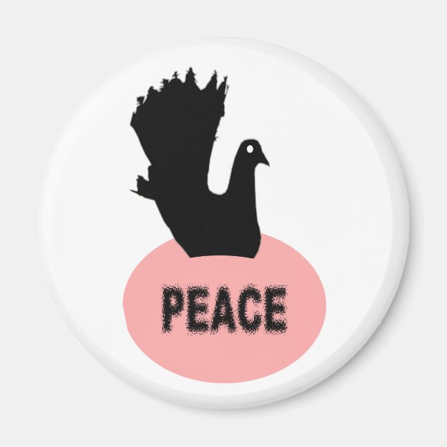 Imán Black Dove Peace Magnet (Frente)