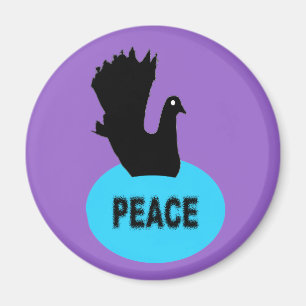 Imán Black Dove Peace Magnet