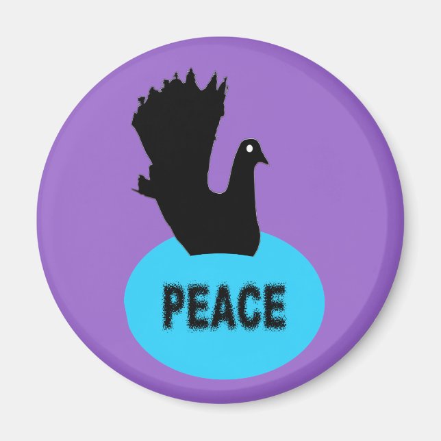 Imán Black Dove Peace Magnet (Frente)