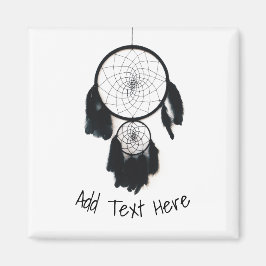 Imán Black Dreamcatcher sobre fondo blanco