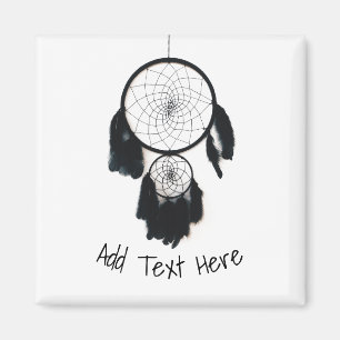 Imán Black Dreamcatcher sobre fondo blanco