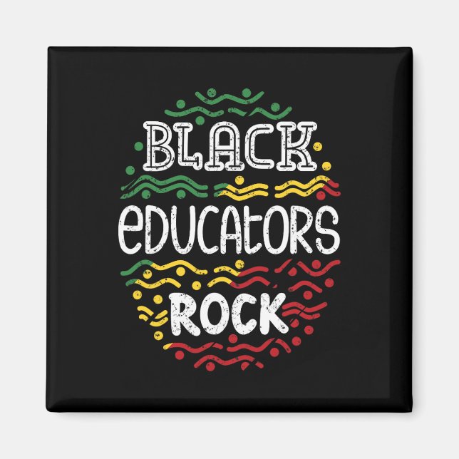 Imán Black Educators Rock - Mes de la Historia Afroamer (Frente)