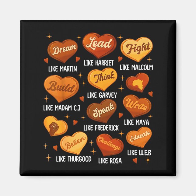 Imán Black History Month Black Leaders African American (Frente)