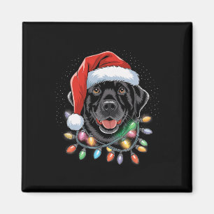 Imán Black Lab Labrador Árbol de Navidad Luz Pajama Per