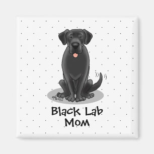 Imán Black Lab Mom (Labrador Retriever Mom) Perro Mom