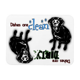 Imán Black Labrador Rectangle Dishlavavajillas Magnet