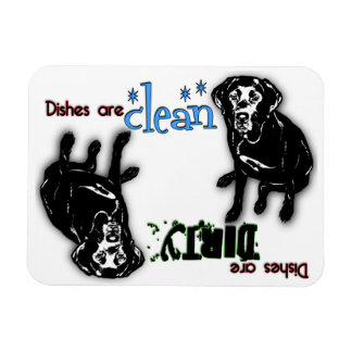 Imán Black Labrador Rectangle Dishlavavajillas Magnet