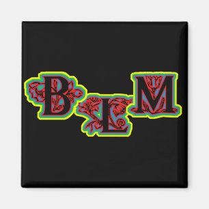Imán Black Lives Matter w flowers magnet
