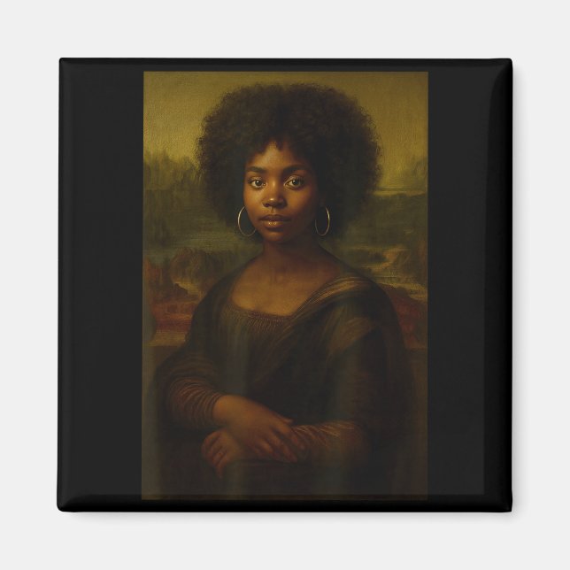 Imán Black Mona Lisa Afro African American Melanin Blac (Frente)