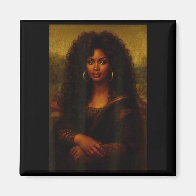 Imán Black Mona Lisa Afro African American Melanin Blac (Frente)