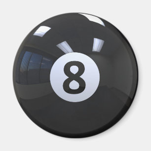 Imán Black No. 8 Billiard Pool Ball