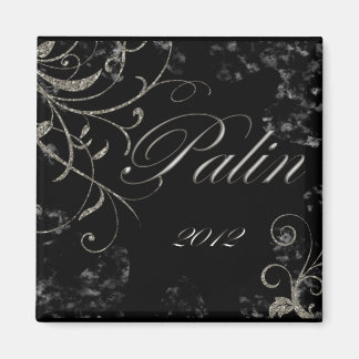 Imán Black Palin 2012 Square Magnet