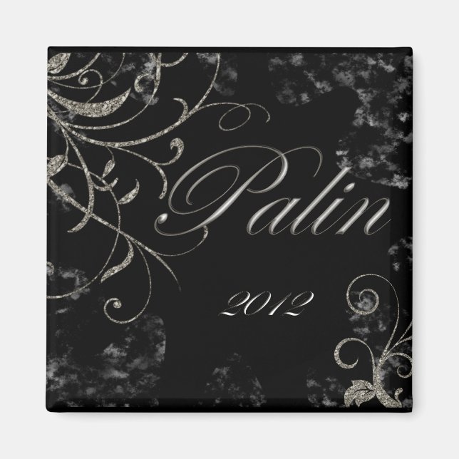 Imán Black Palin 2012 Square Magnet (Frente)