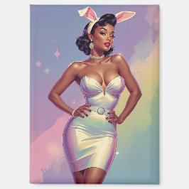 Imán Black Pin Up Easter Bunny Ears