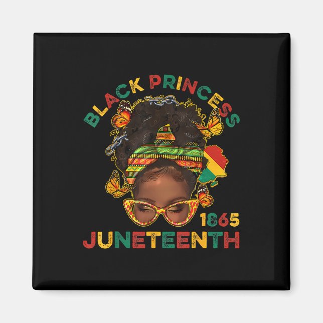 Imán Black Princes Juneteenth 1865 History Month Melani (Frente)