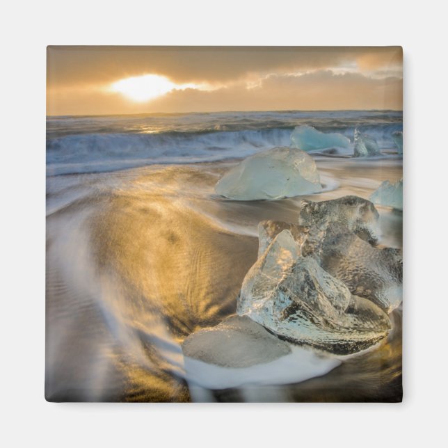 Imán Black Sand Beach | Jokulsarlon Islandia meridional (Frente)