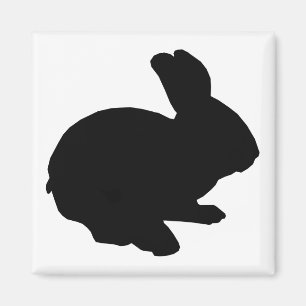 Imán Black Silhouette Easter Bunny Magnet