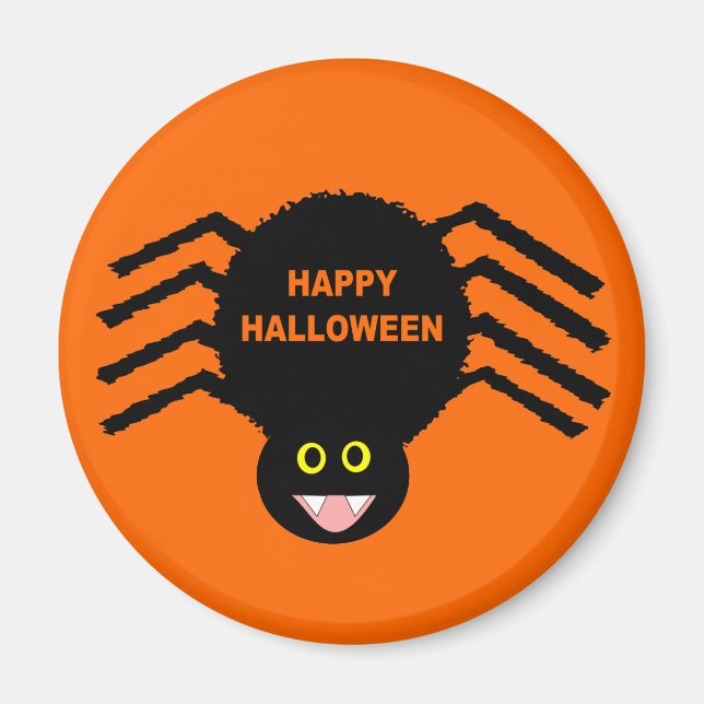 Imán Black Spider Halloween Magnet (Frente)