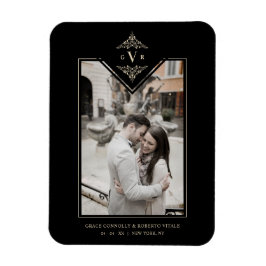 Imán Black Ssofisticate Flourish Moda Golden Initials