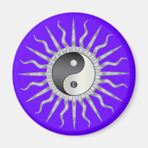 Imán Black Starburst Yin Yang