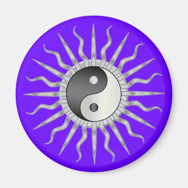 Imán Black Starburst Yin Yang (Frente)