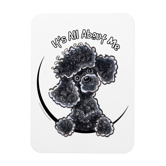 Imán Black Toy Poodle IAAM (Vertical)