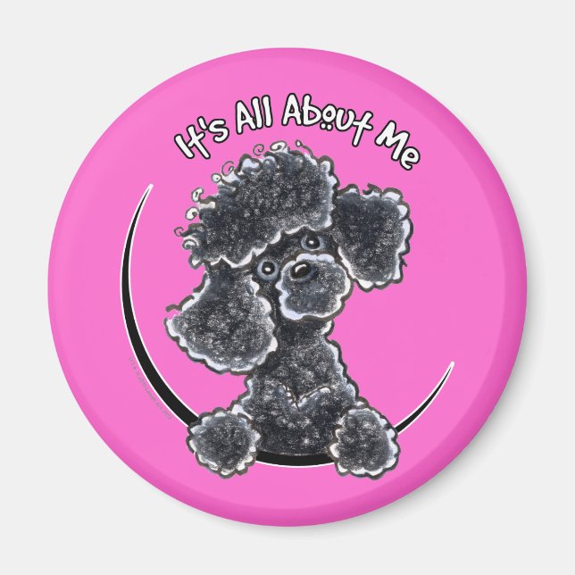 Imán Black Toy Poodle IAAM (Frente)