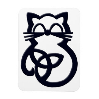 Imán Black Trinity Knot Celtic Cat Magnet