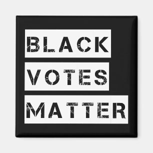 Imán Black Votes Matter Stencil Custom Colors