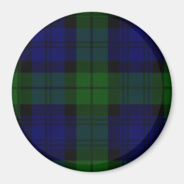 Imán Black Watch Tartan Blue Green Plage (Frente)