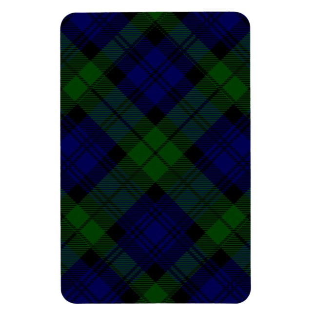 Imán Black Watch Tartan Blue Green Plage (Vertical)
