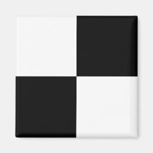 Imán Black White Checkered