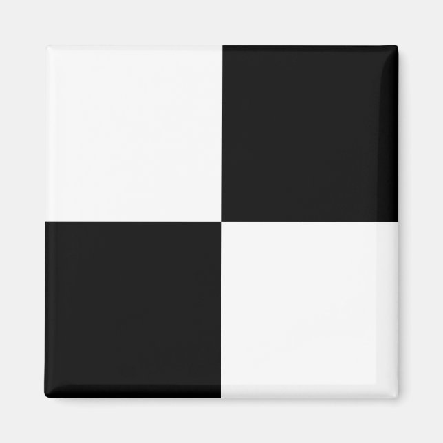 Imán Black White Checkered (Frente)