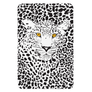 Imán Black & White Leopard Camouflaged In Spots Pattern