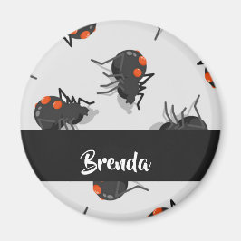 Imán Black widow spider pattern