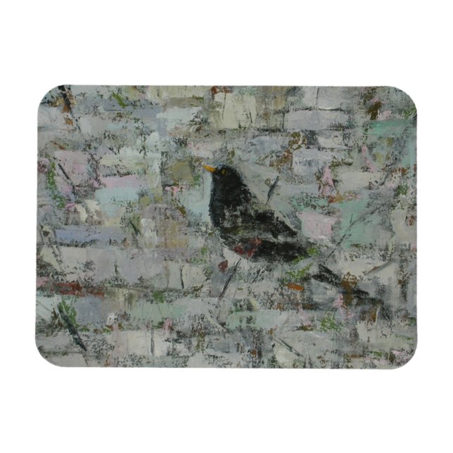 Imán Blackbird en el árbol (Horizontal)