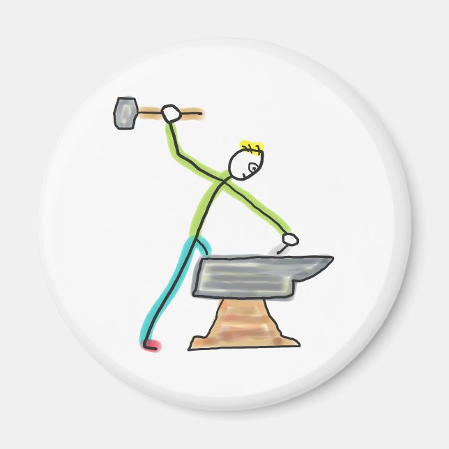 Imán Blacksmithing Stickman (Frente)