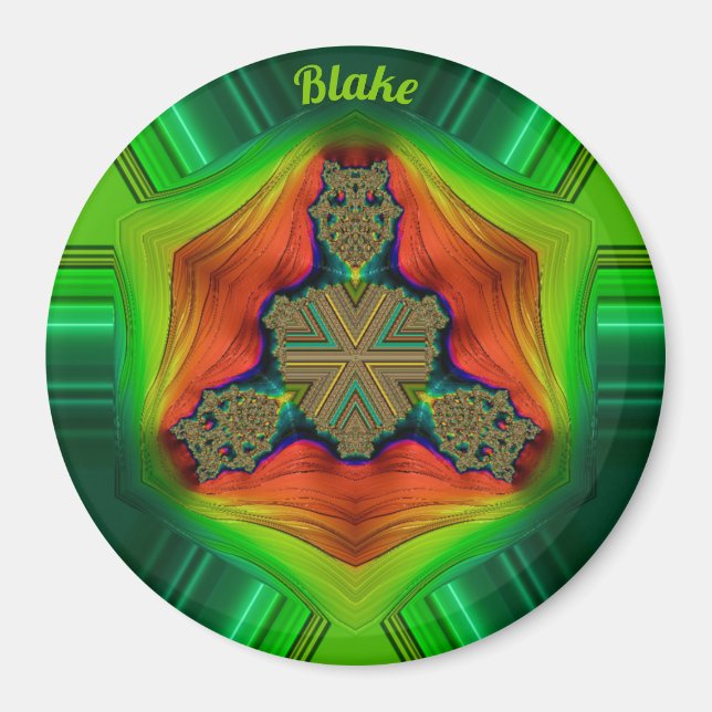Imán BLAKE ~ Shades Purple, Green, Red y Naranja (Frente)