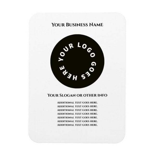 Imán Blanco añade tu propio texto y logotipo (Vertical)