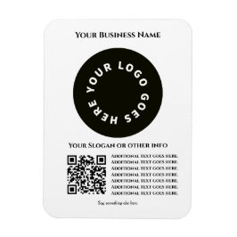 Imán Blanco con código QR añadir tu propio texto y logo