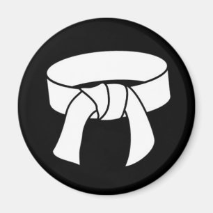 Imán blanco de la correa de los artes marciales