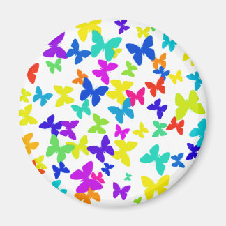 Imán blanco de mariposas