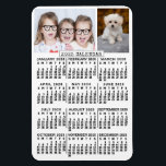 Imán Blanco del calendario mensual de 2025 | plantilla<br><div class="desc">Este imán personalizado del calendario de 2025 años muestra los días de la semana de cada mes en negrita negro fácil de leer sobre fondo blanco. Añade fácilmente tus propias fotografías horizontales y verticales a la parte superior. Este es un imán simple y moderno para ayudarle a conquistar el año...</div>