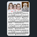 Imán Blanco del calendario mensual de 2025 | plantilla<br><div class="desc">Este imán personalizado del calendario de 2025 años muestra los días de la semana de cada mes en negrita negro fácil de leer sobre fondo blanco. Añade fácilmente tus propias fotografías horizontales y verticales a la parte superior. Este es un imán simple y moderno para ayudarle a conquistar el año...</div>