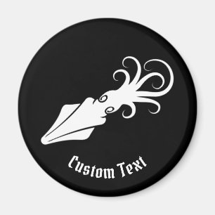 Imán Blanco del icono del calamar