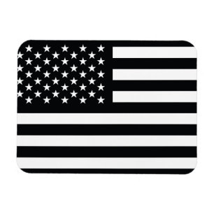 Imán Blanco del negro de la bandera americana