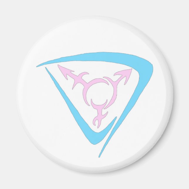 Imán Blanco del símbolo Trans Celtic (Frente)