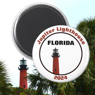 Imán Blanco fotográfico del faro de Júpiter Florida